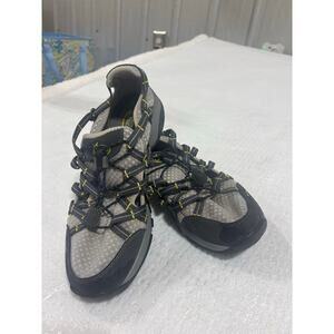 Chaco OutCross Evo 1 Women’s Water Hiking Shoes Gray Yellow Size 8.5 Quick‎ Lace